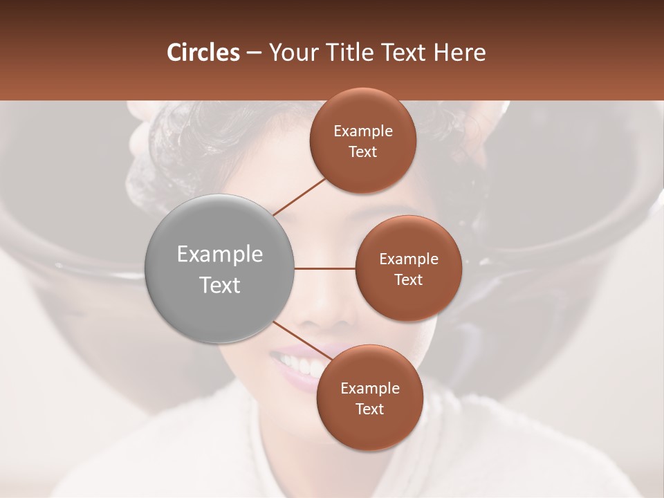 A Woman Getting Her Hair Styled By A Professional Hair Stylist PowerPoint Template