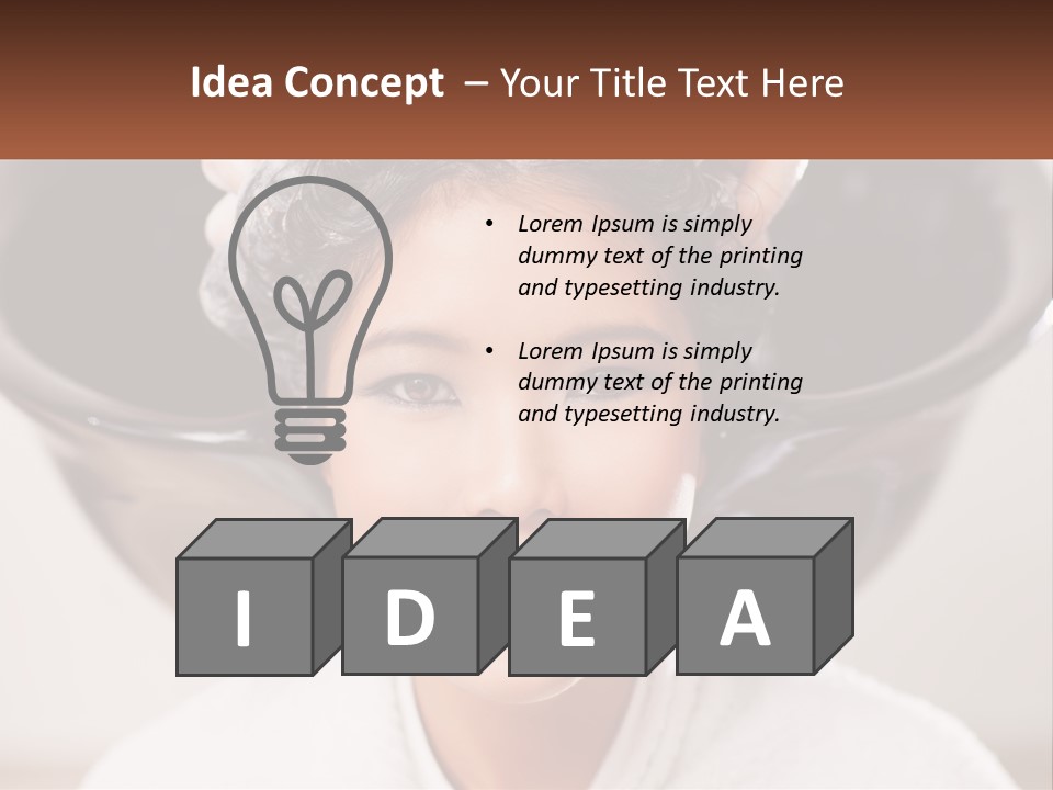 A Woman Getting Her Hair Styled By A Professional Hair Stylist PowerPoint Template