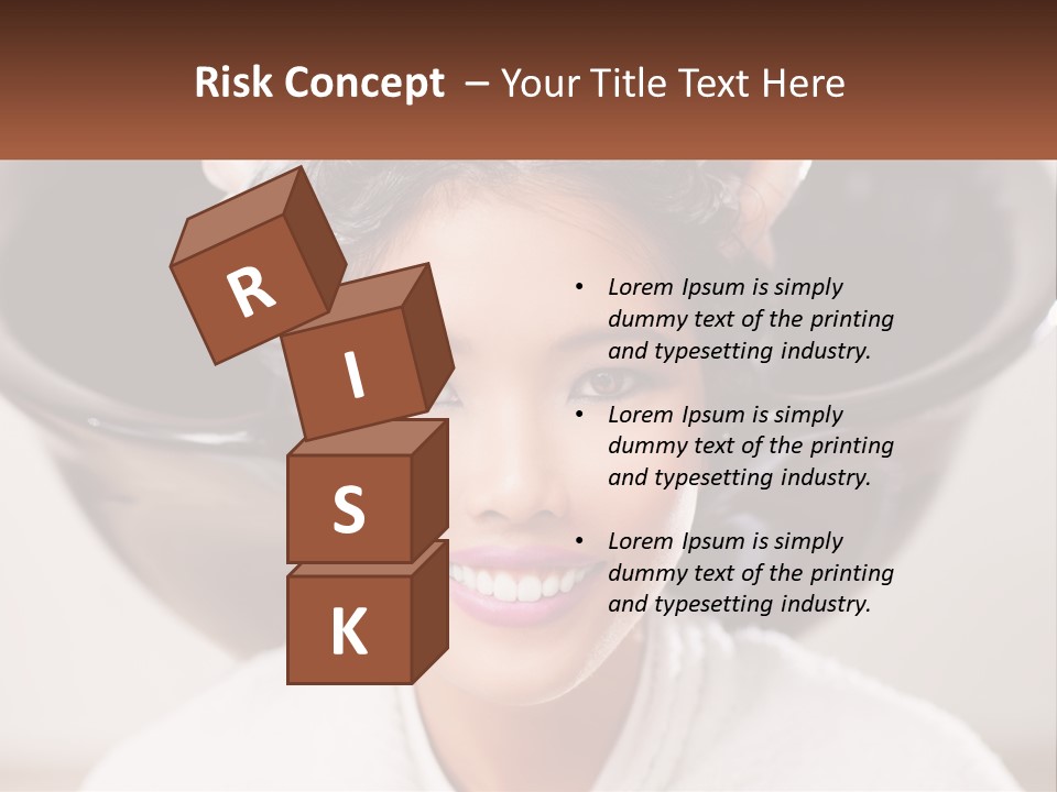 A Woman Getting Her Hair Styled By A Professional Hair Stylist PowerPoint Template