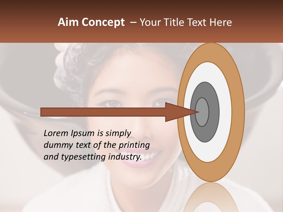 A Woman Getting Her Hair Styled By A Professional Hair Stylist PowerPoint Template
