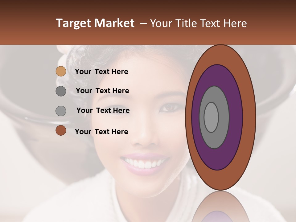 A Woman Getting Her Hair Styled By A Professional Hair Stylist PowerPoint Template