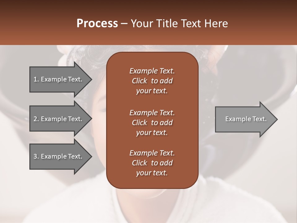 A Woman Getting Her Hair Styled By A Professional Hair Stylist PowerPoint Template