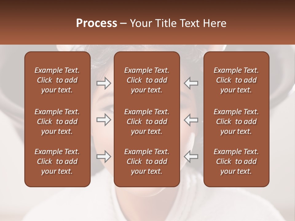 A Woman Getting Her Hair Styled By A Professional Hair Stylist PowerPoint Template