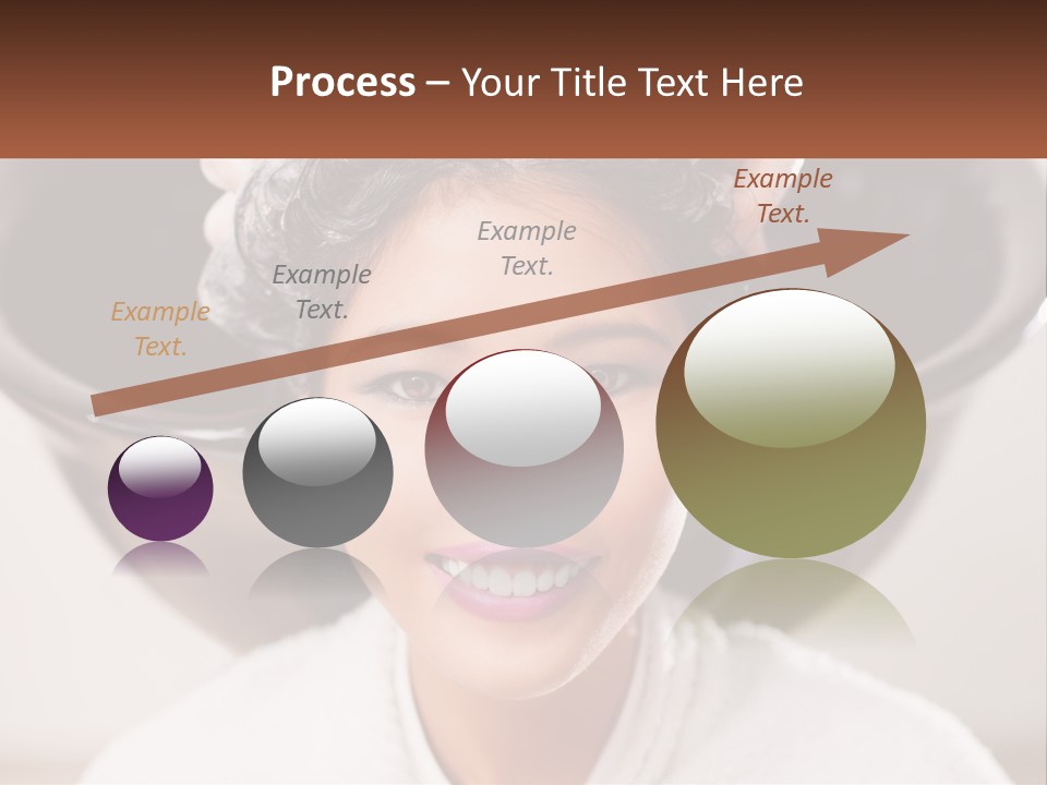 A Woman Getting Her Hair Styled By A Professional Hair Stylist PowerPoint Template