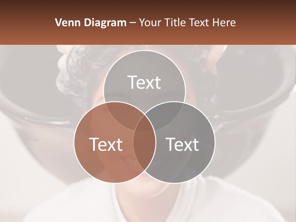 A Woman Getting Her Hair Styled By A Professional Hair Stylist PowerPoint Template