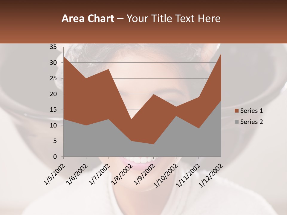 A Woman Getting Her Hair Styled By A Professional Hair Stylist PowerPoint Template