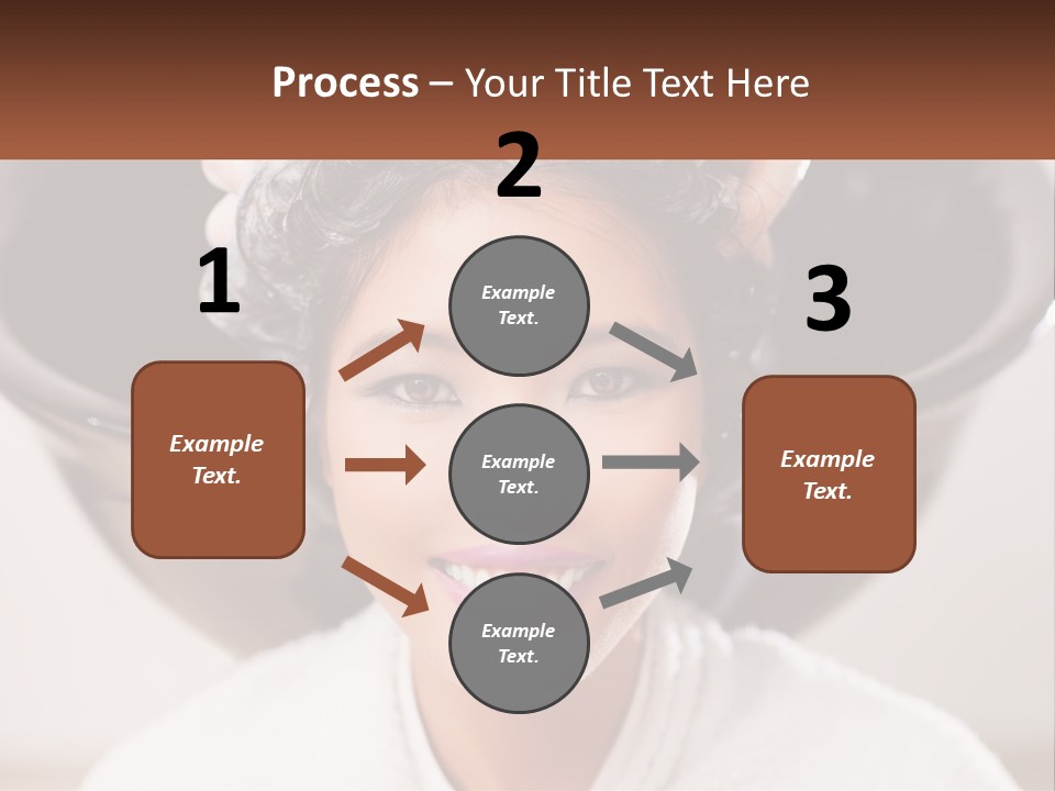 A Woman Getting Her Hair Styled By A Professional Hair Stylist PowerPoint Template