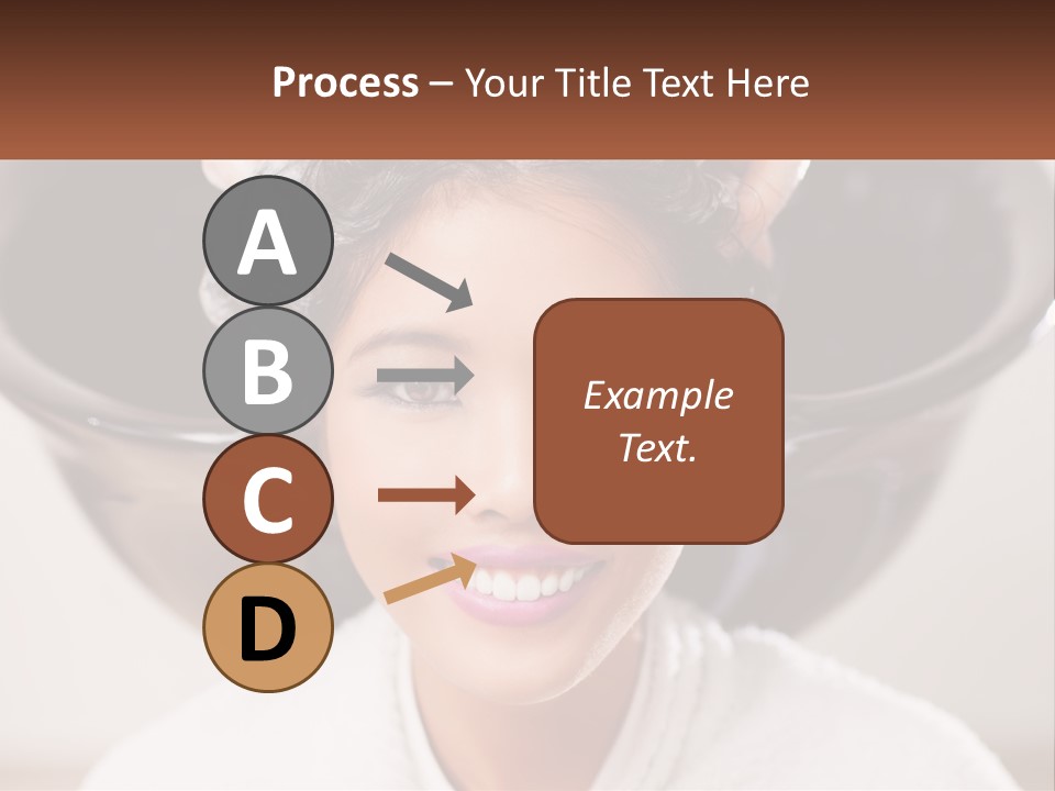 A Woman Getting Her Hair Styled By A Professional Hair Stylist PowerPoint Template