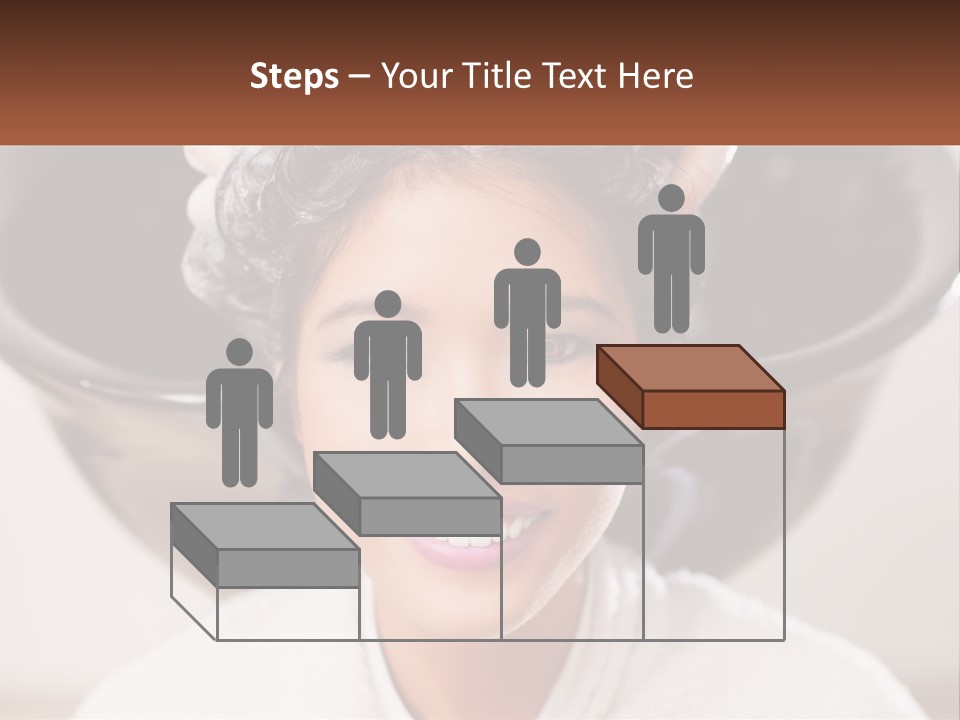 A Woman Getting Her Hair Styled By A Professional Hair Stylist PowerPoint Template