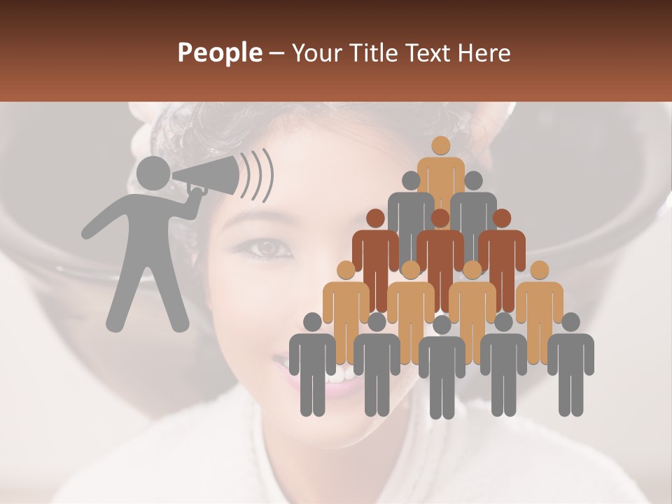 A Woman Getting Her Hair Styled By A Professional Hair Stylist PowerPoint Template