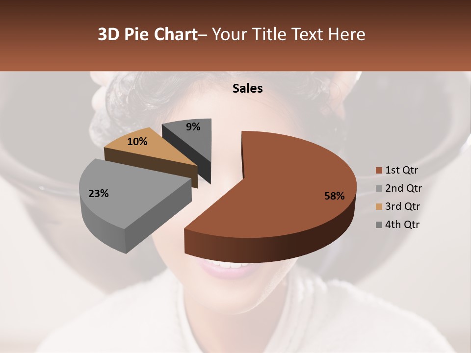 A Woman Getting Her Hair Styled By A Professional Hair Stylist PowerPoint Template