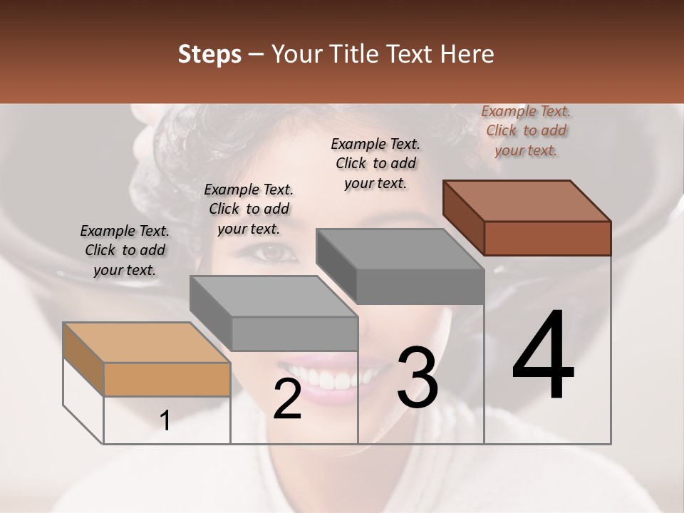 A Woman Getting Her Hair Styled By A Professional Hair Stylist PowerPoint Template