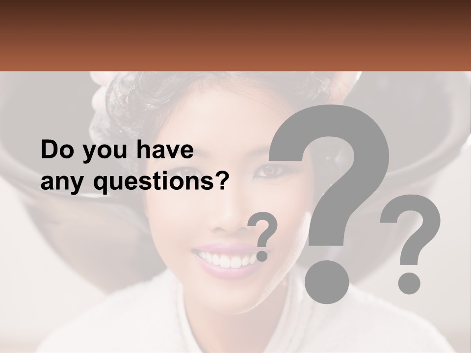 A Woman Getting Her Hair Styled By A Professional Hair Stylist PowerPoint Template