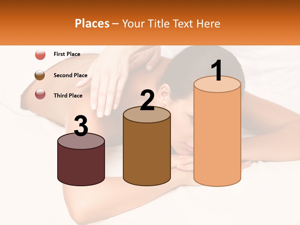 A Woman Laying On A Bed With Her Hands On Her Chest PowerPoint Template