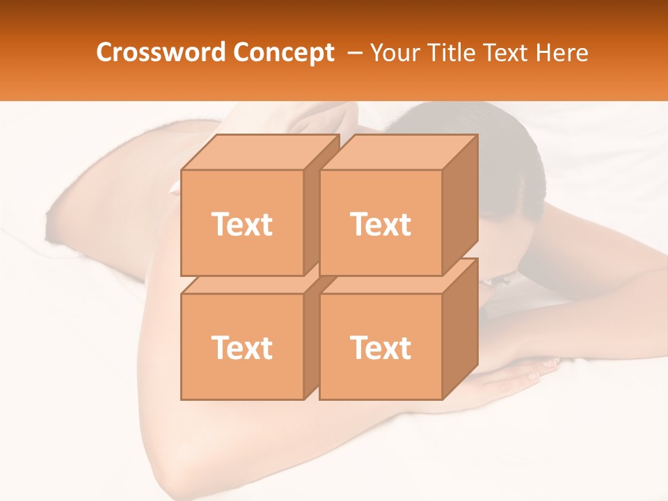 A Woman Laying On A Bed With Her Hands On Her Chest PowerPoint Template