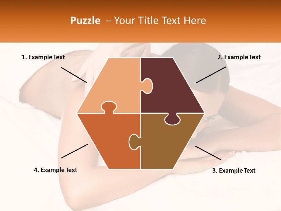 A Woman Laying On A Bed With Her Hands On Her Chest PowerPoint Template