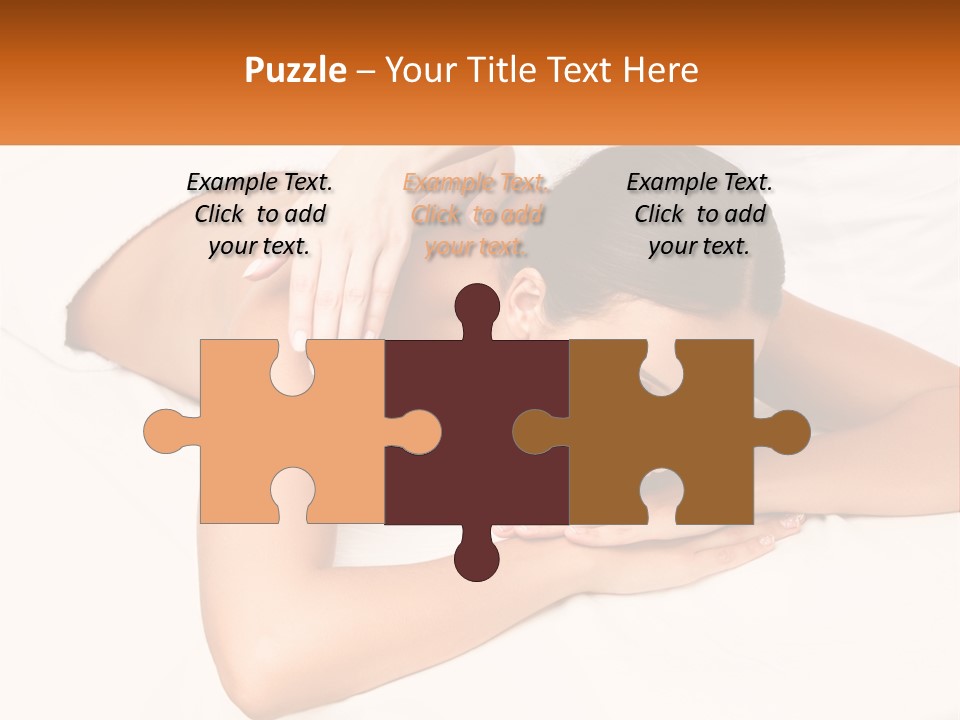 A Woman Laying On A Bed With Her Hands On Her Chest PowerPoint Template