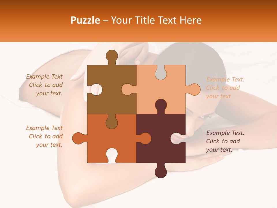 A Woman Laying On A Bed With Her Hands On Her Chest PowerPoint Template