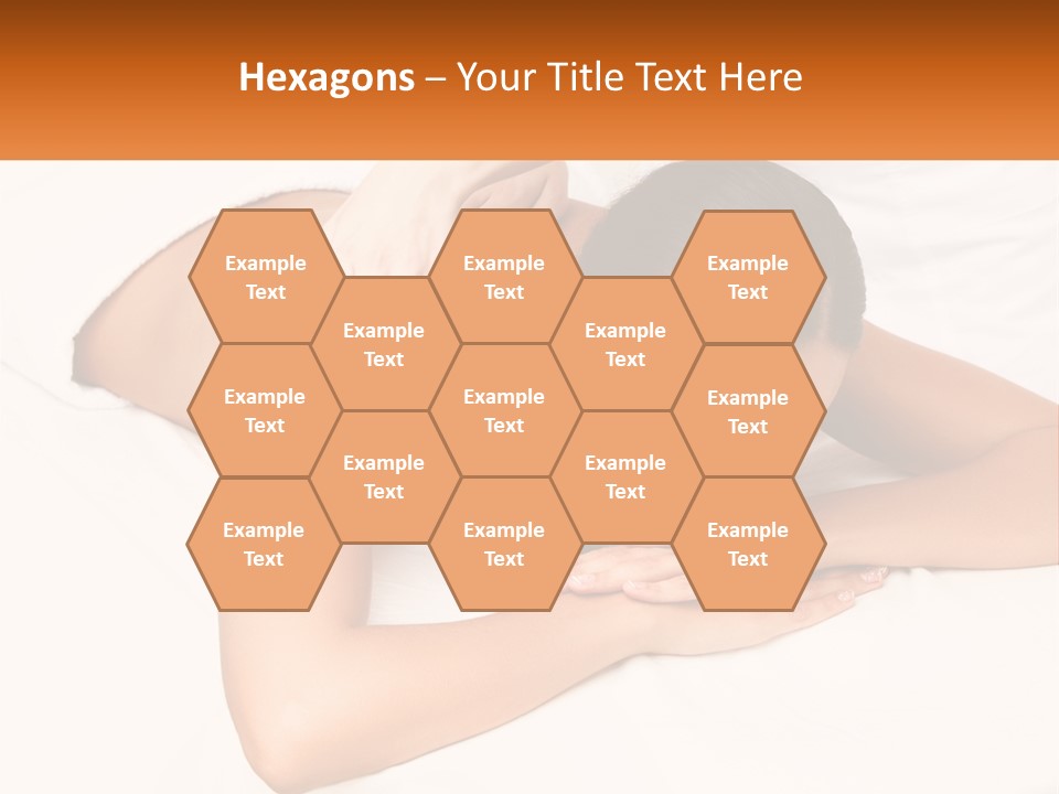 A Woman Laying On A Bed With Her Hands On Her Chest PowerPoint Template