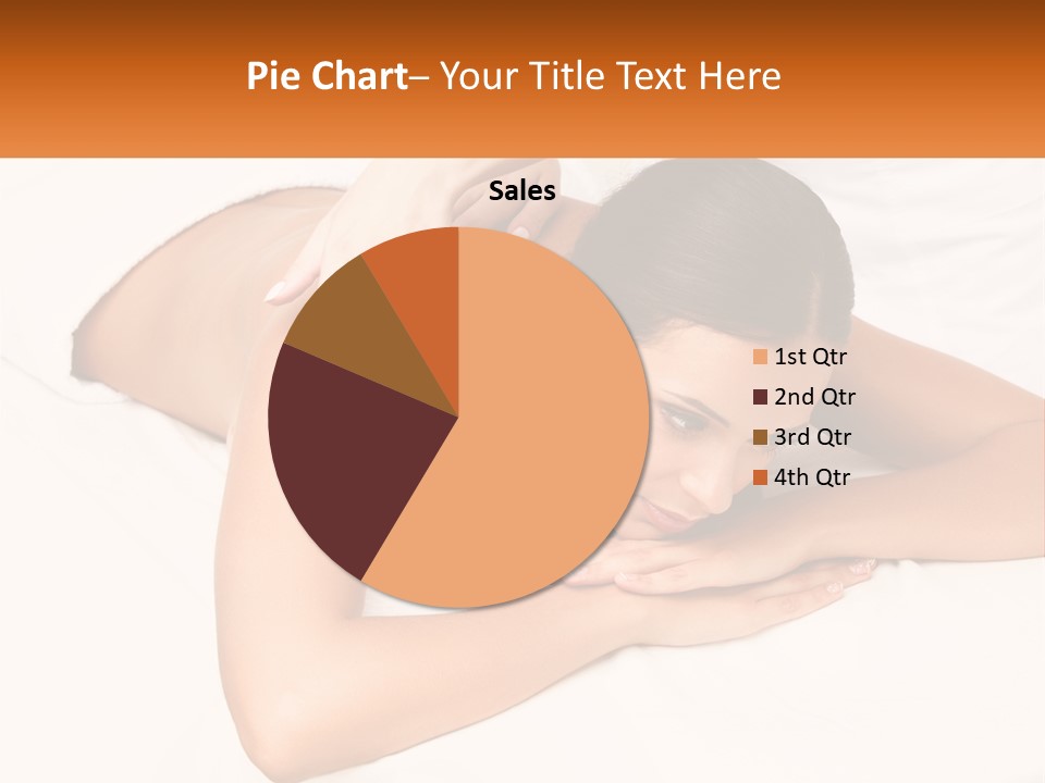 A Woman Laying On A Bed With Her Hands On Her Chest PowerPoint Template