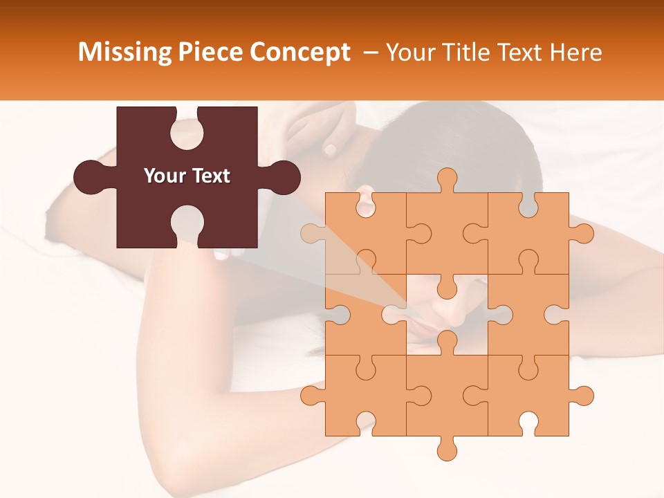 A Woman Laying On A Bed With Her Hands On Her Chest PowerPoint Template