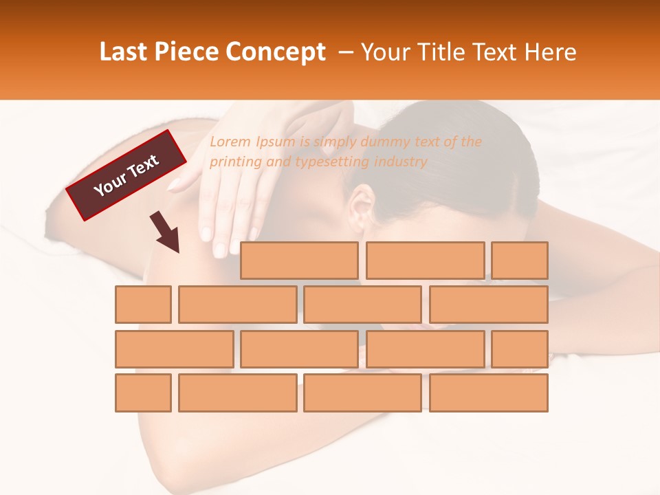 A Woman Laying On A Bed With Her Hands On Her Chest PowerPoint Template