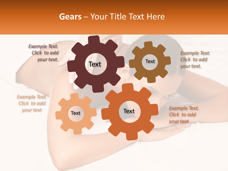 A Woman Laying On A Bed With Her Hands On Her Chest PowerPoint Template