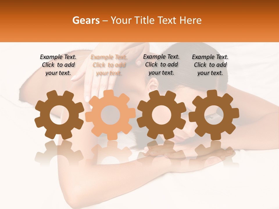 A Woman Laying On A Bed With Her Hands On Her Chest PowerPoint Template