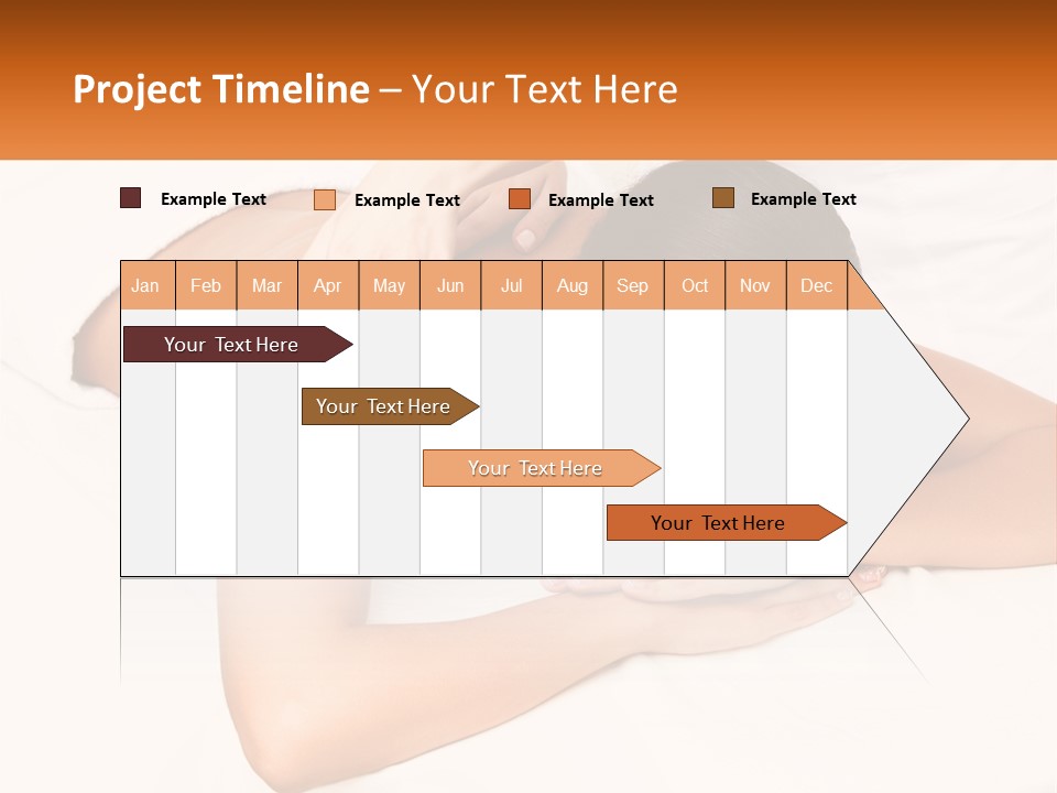 A Woman Laying On A Bed With Her Hands On Her Chest PowerPoint Template