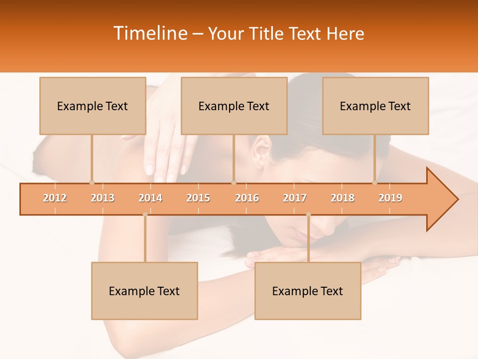 A Woman Laying On A Bed With Her Hands On Her Chest PowerPoint Template