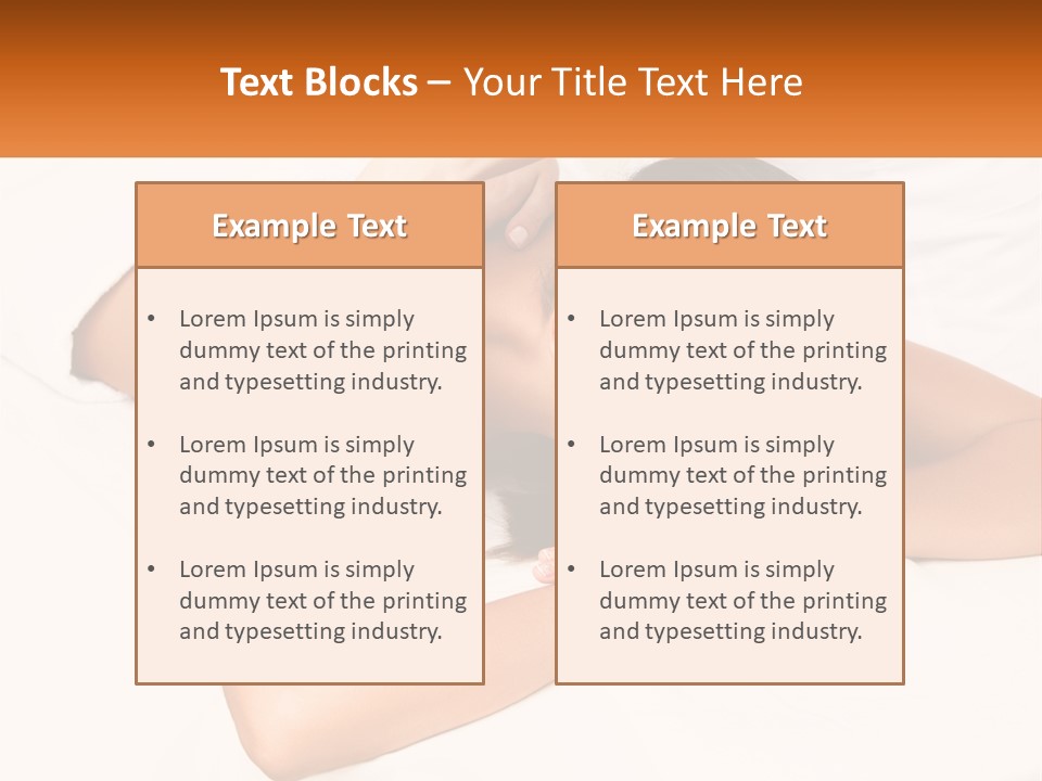 A Woman Laying On A Bed With Her Hands On Her Chest PowerPoint Template