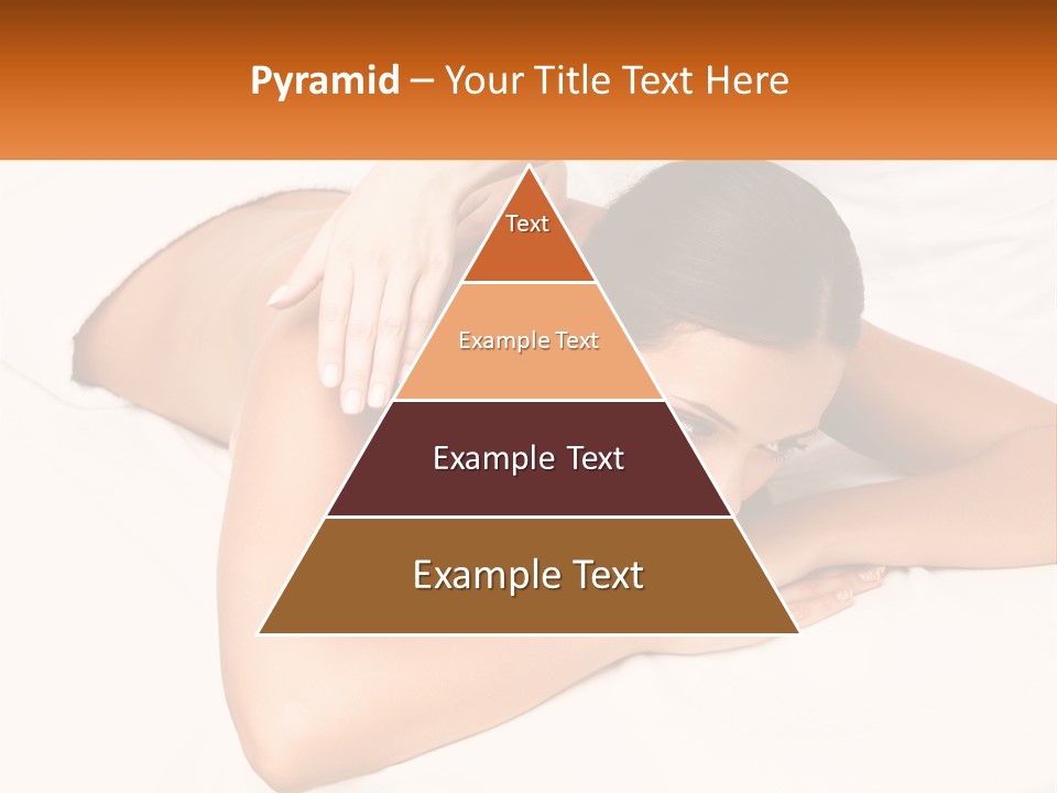 A Woman Laying On A Bed With Her Hands On Her Chest PowerPoint Template