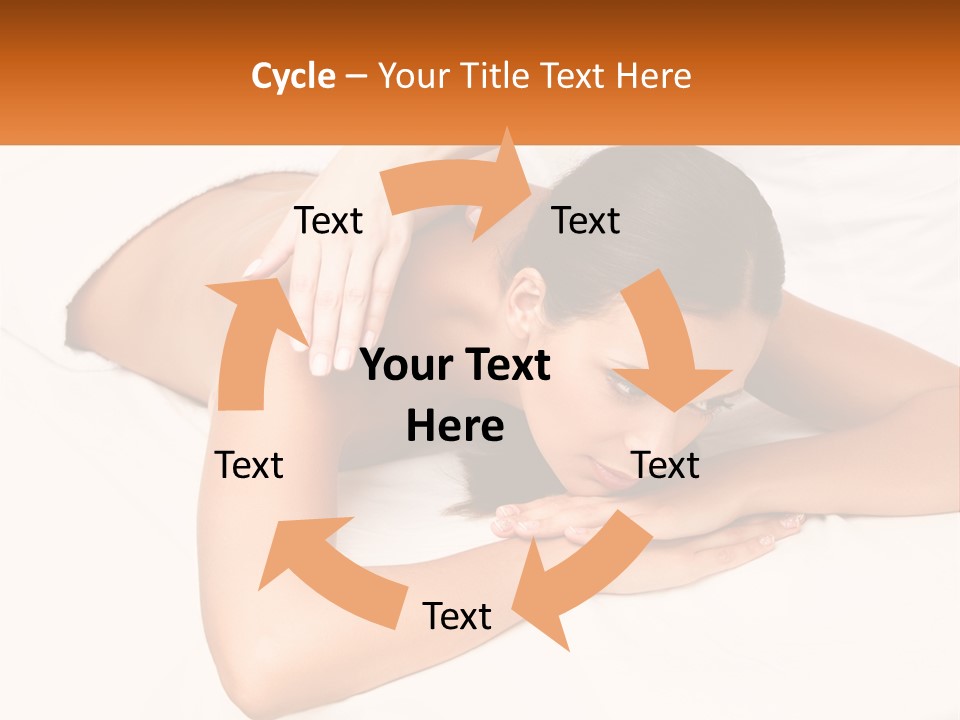 A Woman Laying On A Bed With Her Hands On Her Chest PowerPoint Template