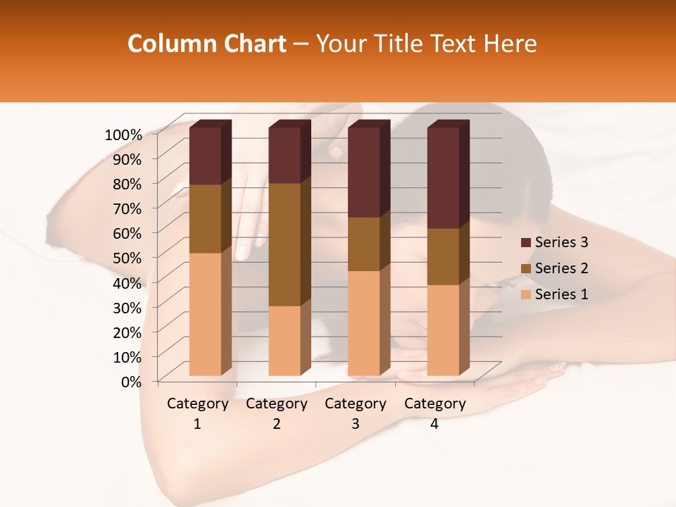 A Woman Laying On A Bed With Her Hands On Her Chest PowerPoint Template
