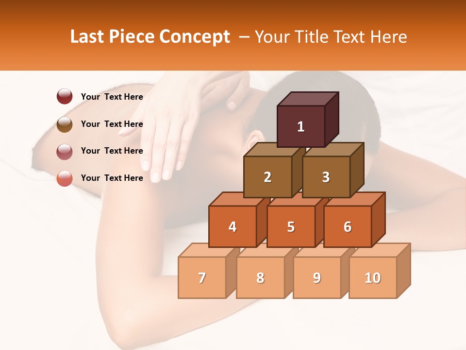 A Woman Laying On A Bed With Her Hands On Her Chest PowerPoint Template