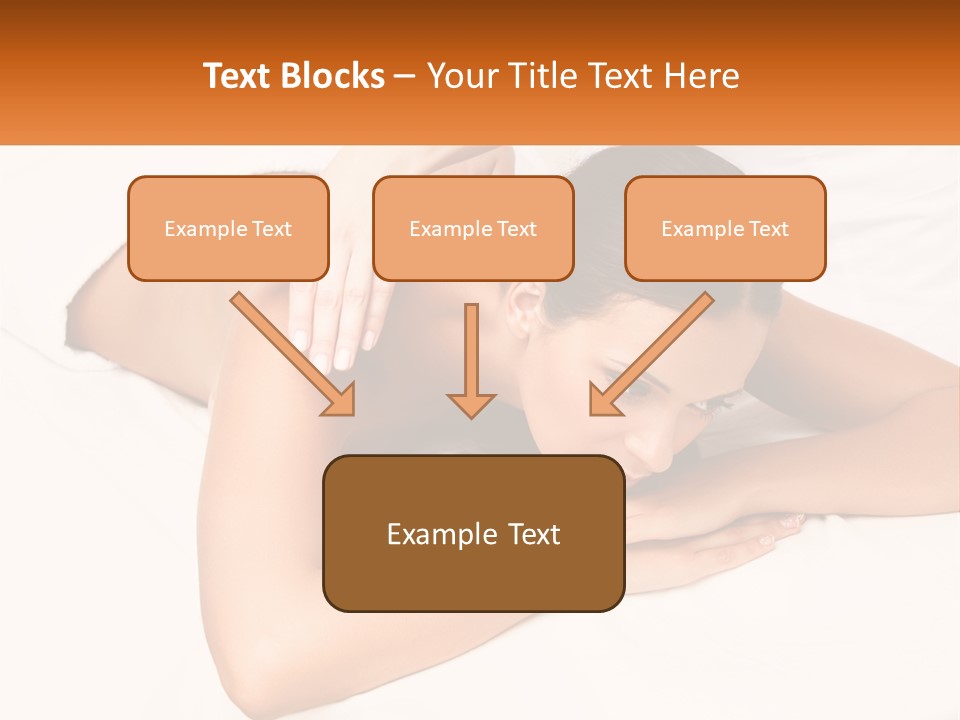 A Woman Laying On A Bed With Her Hands On Her Chest PowerPoint Template