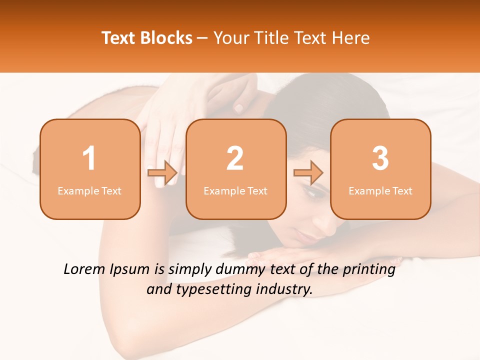 A Woman Laying On A Bed With Her Hands On Her Chest PowerPoint Template