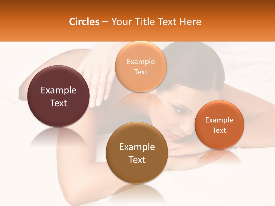 A Woman Laying On A Bed With Her Hands On Her Chest PowerPoint Template