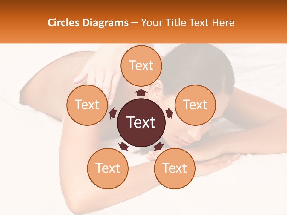 A Woman Laying On A Bed With Her Hands On Her Chest PowerPoint Template