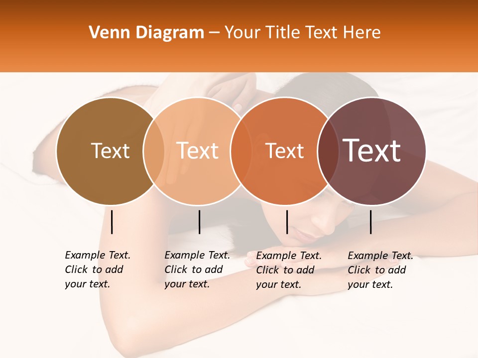 A Woman Laying On A Bed With Her Hands On Her Chest PowerPoint Template