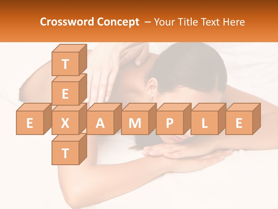 A Woman Laying On A Bed With Her Hands On Her Chest PowerPoint Template