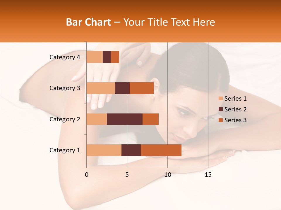 A Woman Laying On A Bed With Her Hands On Her Chest PowerPoint Template