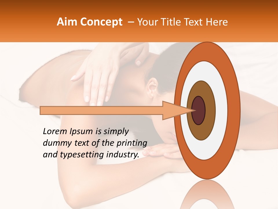 A Woman Laying On A Bed With Her Hands On Her Chest PowerPoint Template