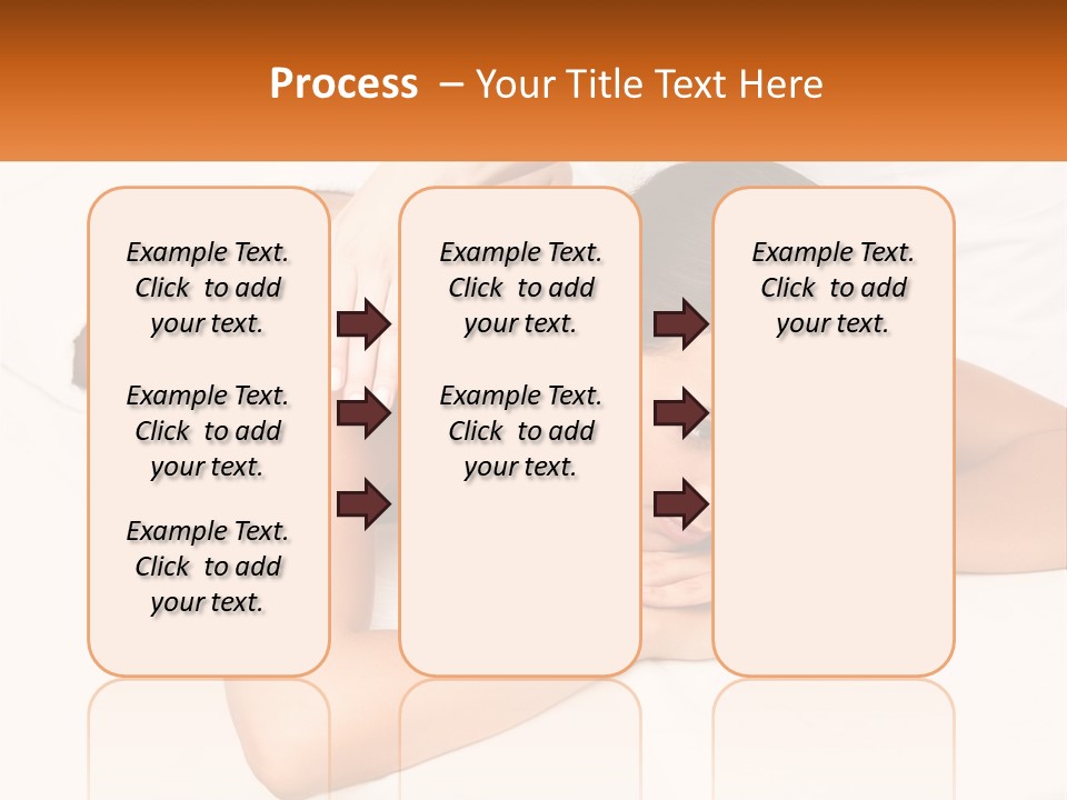 A Woman Laying On A Bed With Her Hands On Her Chest PowerPoint Template