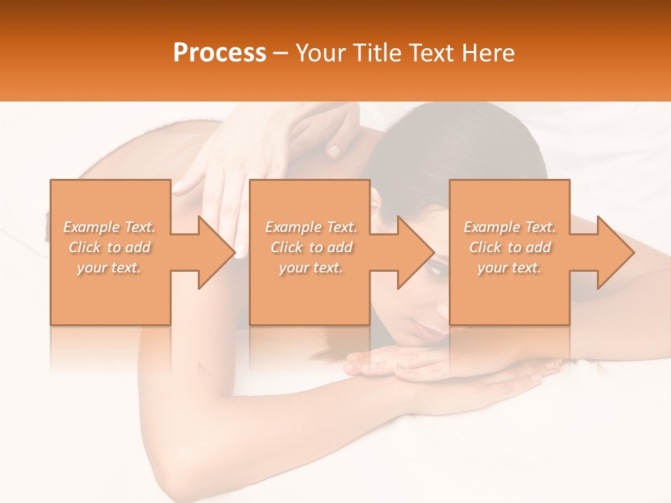 A Woman Laying On A Bed With Her Hands On Her Chest PowerPoint Template