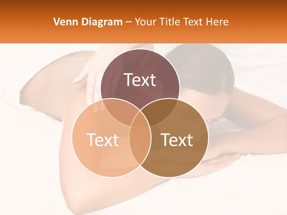 A Woman Laying On A Bed With Her Hands On Her Chest PowerPoint Template