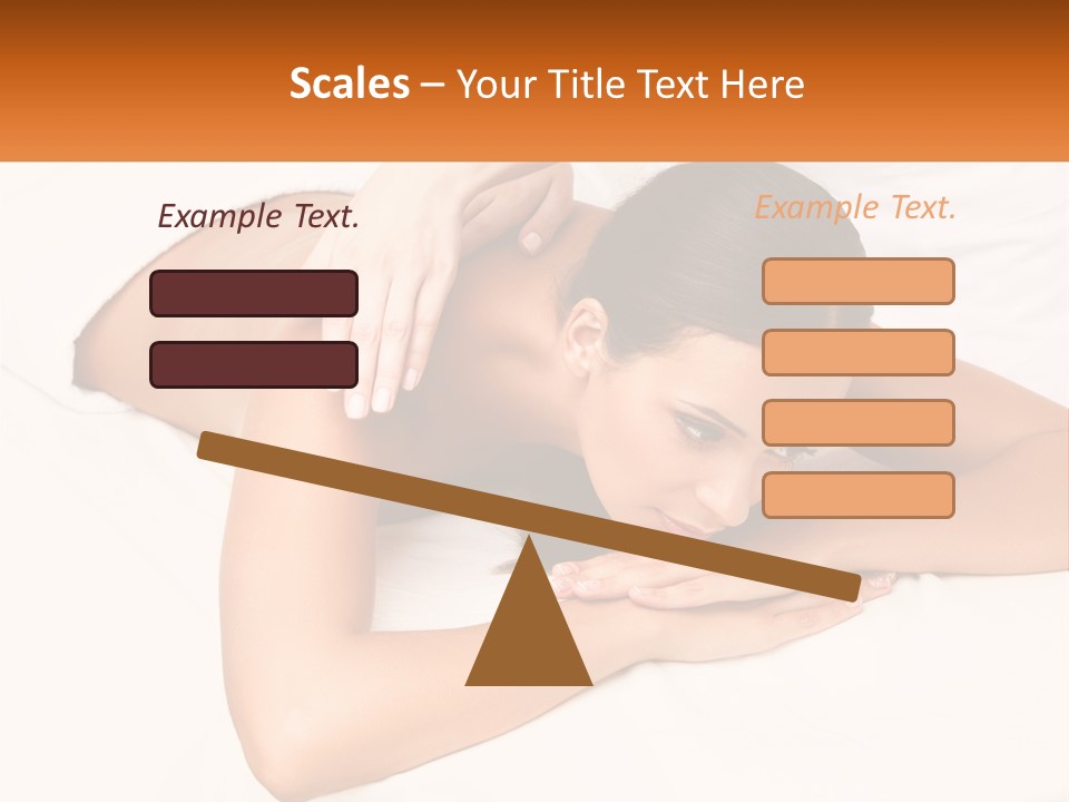 A Woman Laying On A Bed With Her Hands On Her Chest PowerPoint Template