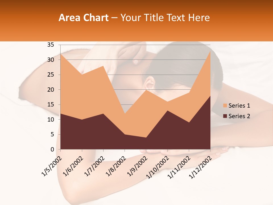 A Woman Laying On A Bed With Her Hands On Her Chest PowerPoint Template