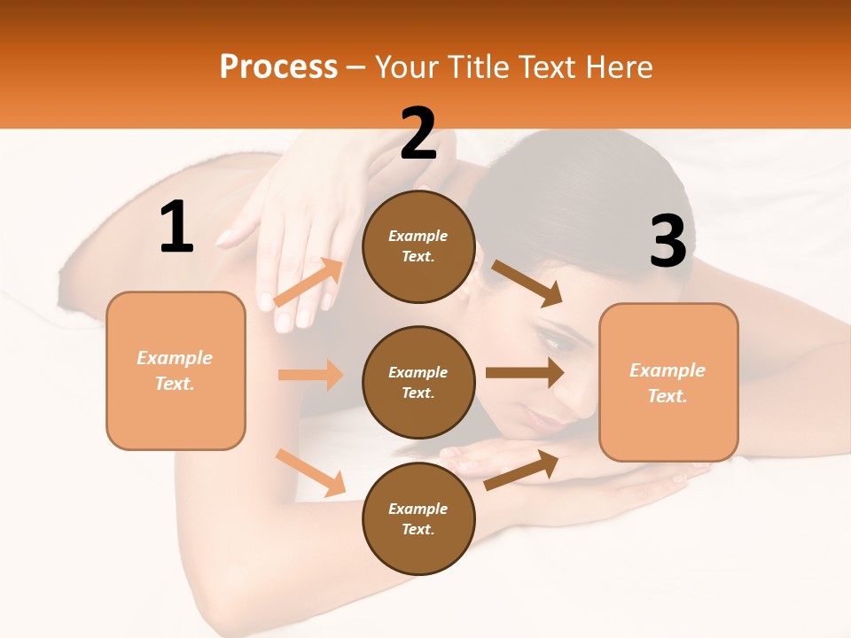 A Woman Laying On A Bed With Her Hands On Her Chest PowerPoint Template