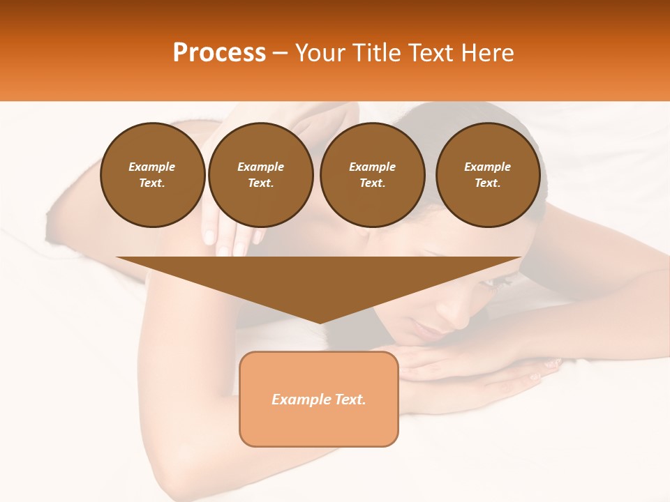 A Woman Laying On A Bed With Her Hands On Her Chest PowerPoint Template